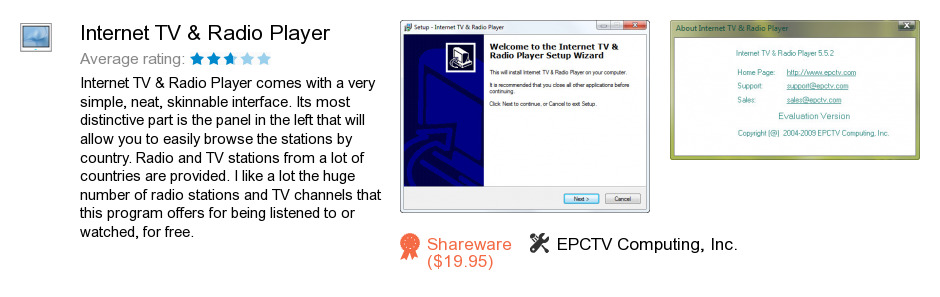 Internet TV & Radio Player