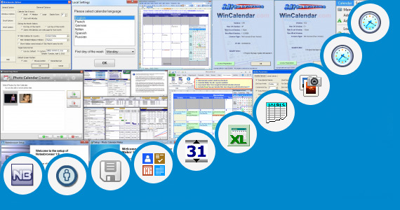Software collection for Monthly Calendar 2013 Template Cdr