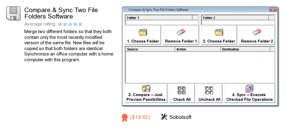 Compare & Sync Two File Folders Software