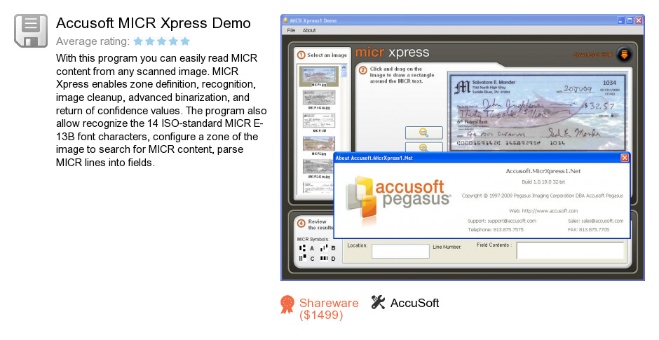 Accusoft MICR Xpress Demo