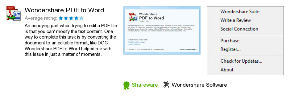 Wondershare PDF to Word