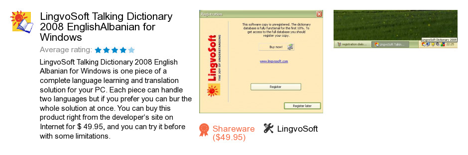 LingvoSoft Talking Dictionary 2008 English<->Albanian for Windows