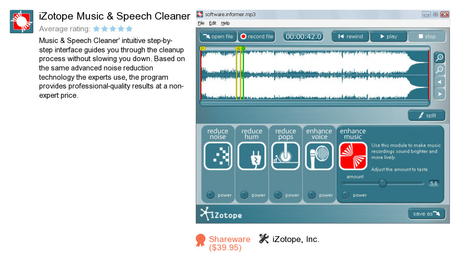 IZotope Music & Speech Cleaner