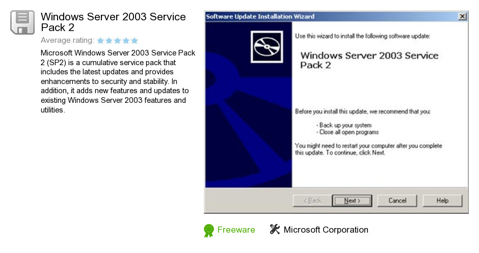 Windows Server 2003 Service Pack 2