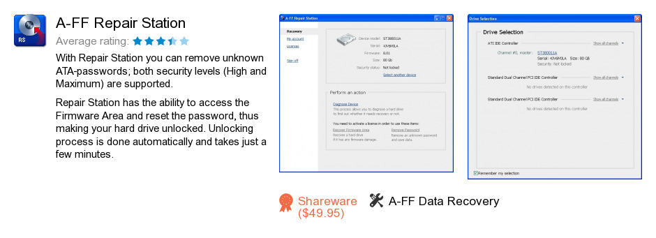 A-ff repair station hdd unlock wizard
