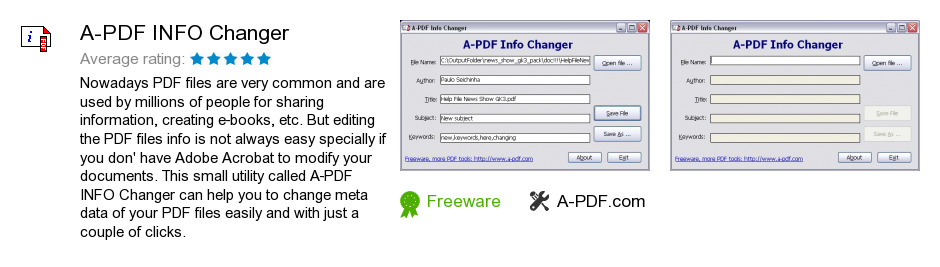 A-PDF INFO Changer