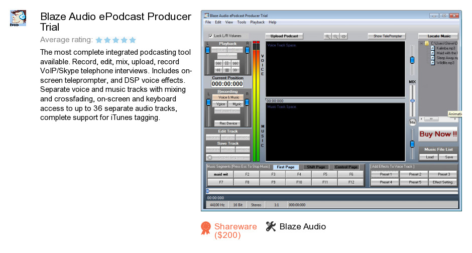 Blaze Audio ePodcast Producer Trial