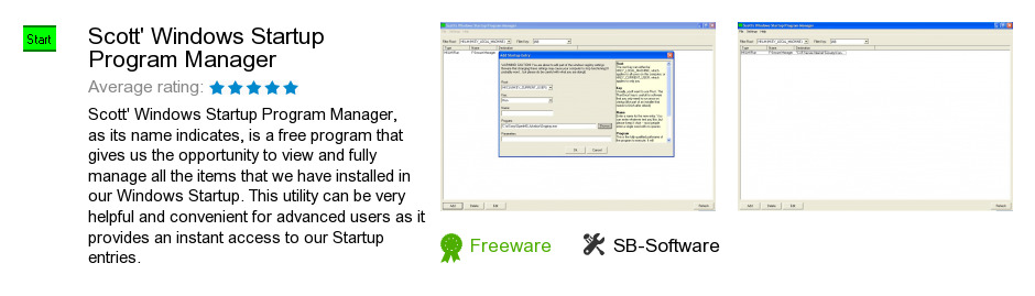 Scott's Windows Startup Program Manager