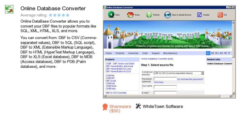 Free Online Database Converter Download: 529,487 bytes