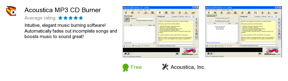 Acoustica MP3 CD Burner