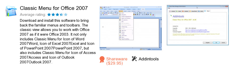 Classic Menu for Office 2007
