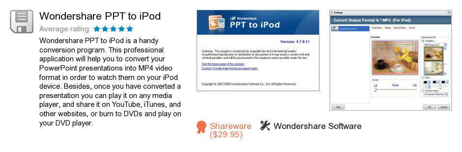 Wondershare PPT to iPod