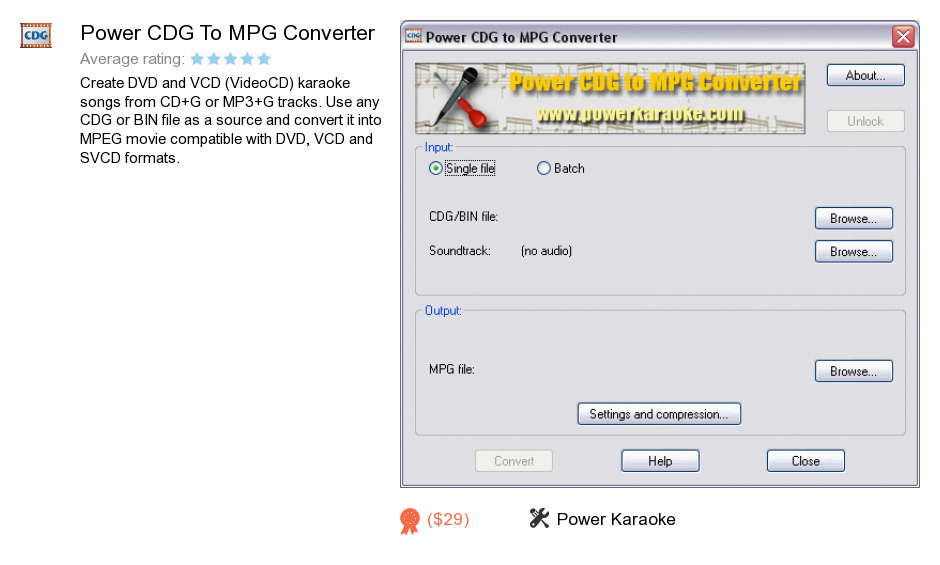 Power CDG To MPG Converter