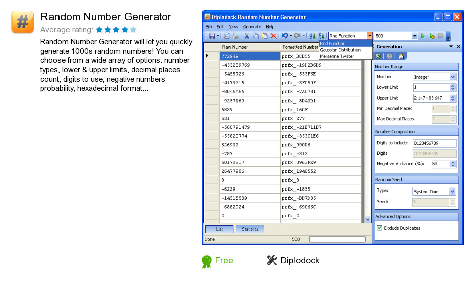 Random serial number generators