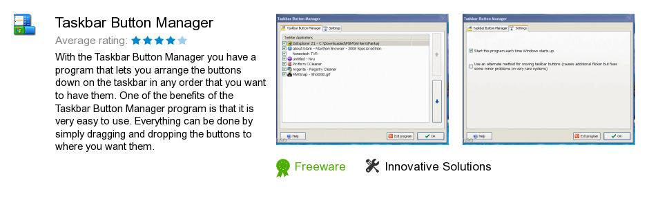 Taskbar Button Manager