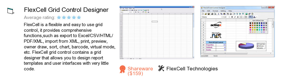 FlexCell Grid Control Designer