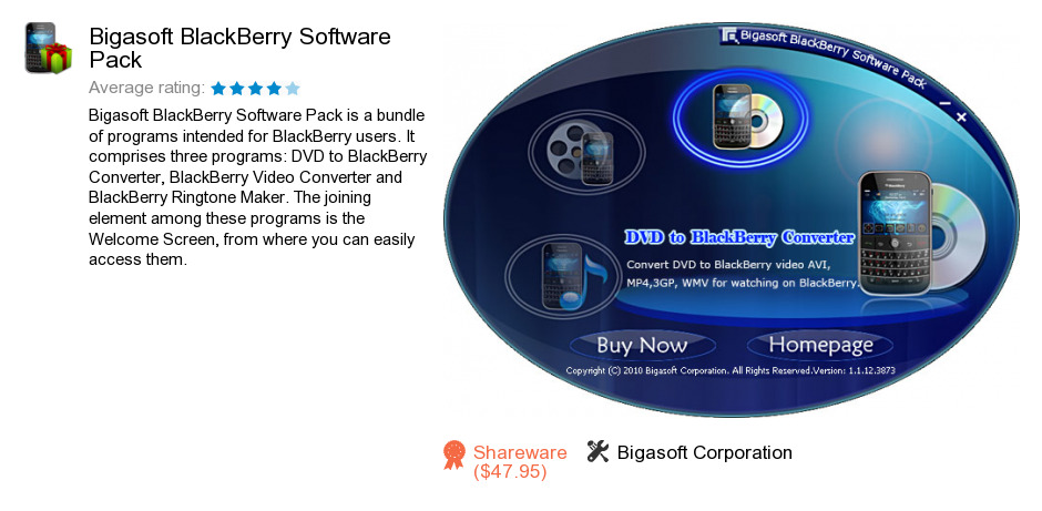 Bigasoft BlackBerry Software Pack