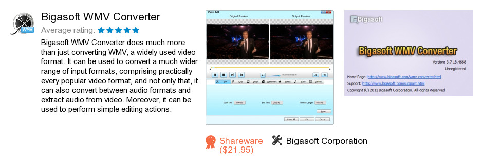 Bigasoft WMV Converter