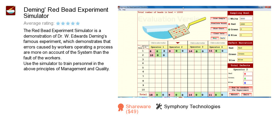 Deming's Red Bead Experiment Simulator