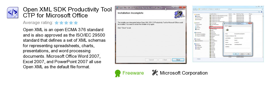 Open XML SDK Productivity Tool CTP for Microsoft Office