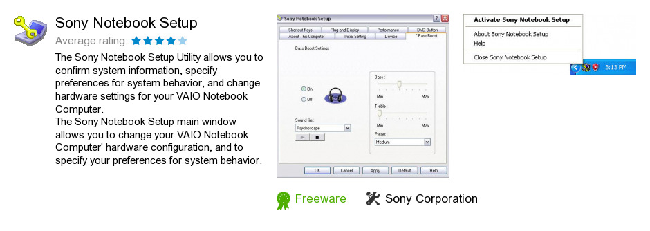 Sony Notebook Setup