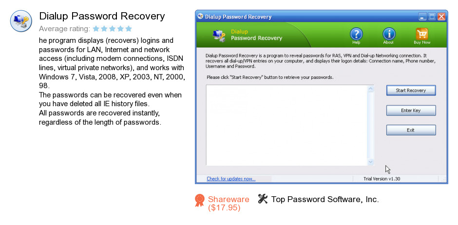 Dialup Password Recovery