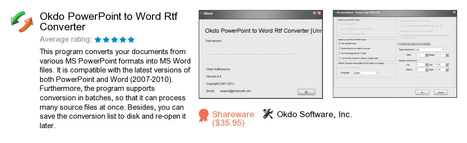 Okdo PowerPoint to Word Rtf Converter
