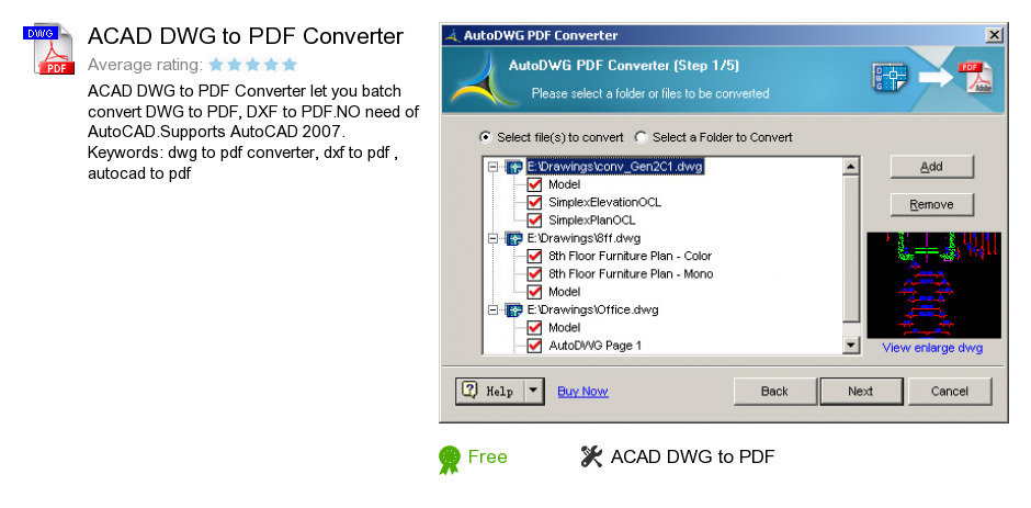 ACAD DWG to PDF Converter