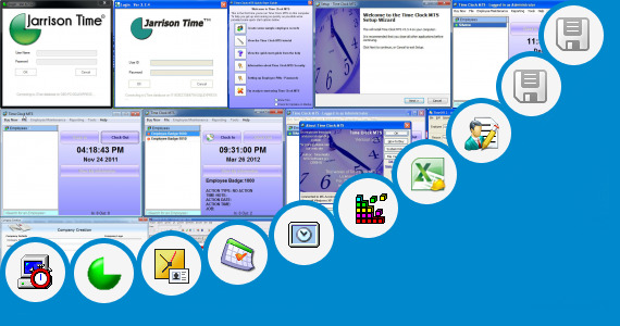 ... software like biometric employee punch clock $ 269 and time clock mts