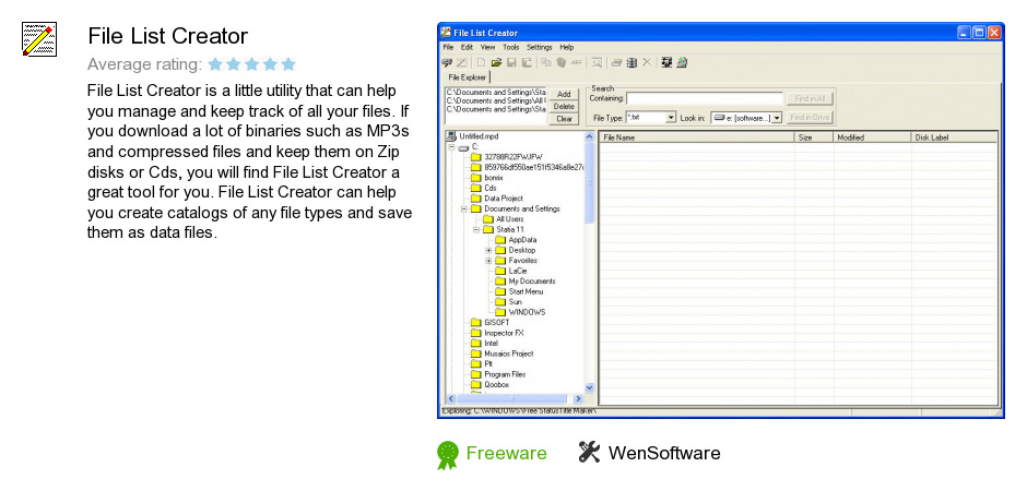 File List Creator