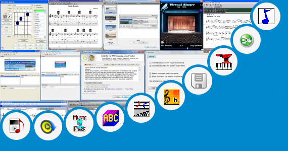 Software collection for Editable Music Staff
