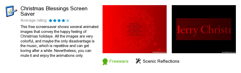 Christmas Blessings Screen Saver