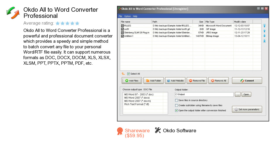 Okdo All to Word Converter Professional