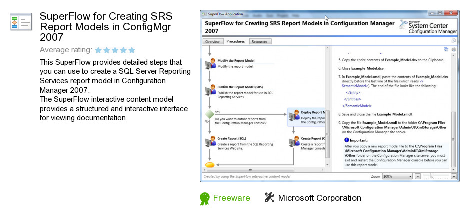 SuperFlow for Creating SRS Report Models in ConfigMgr 2007