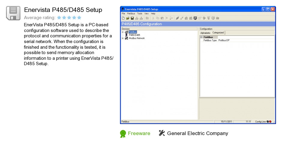 Enervista P485/D485 Setup
