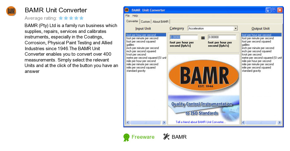 BAMR Unit Converter