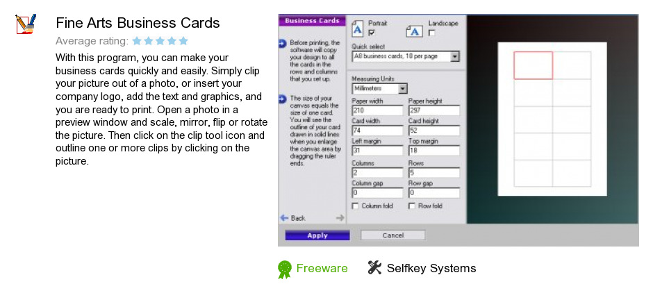 Fine Arts Business Cards