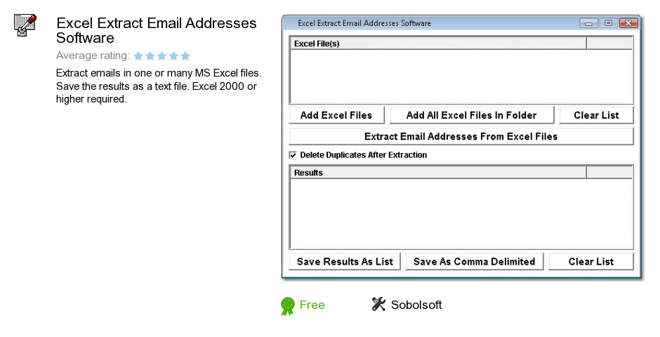 Excel Extract Email Addresses Software