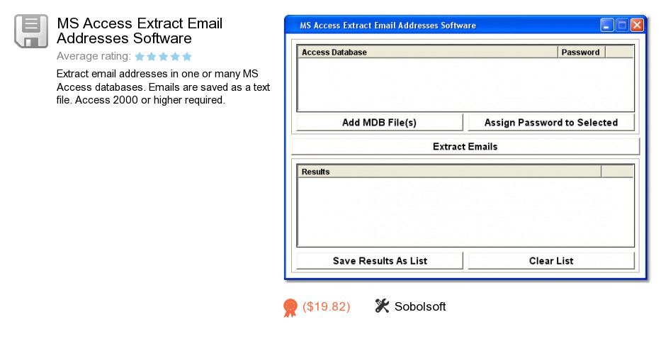 MS Access Extract Email Addresses Software