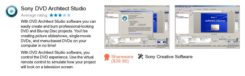 Sony DVD Architect Studio