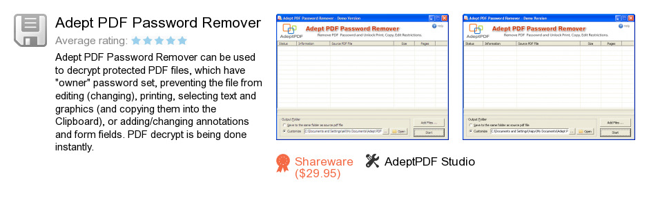 Adept PDF Password Remover