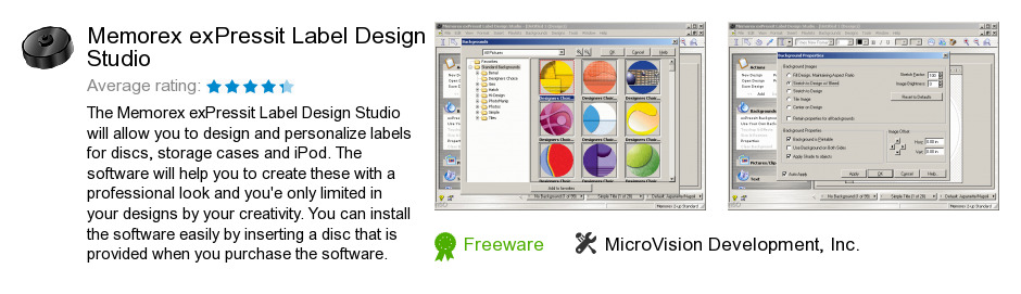 Memorex exPressit Label Design Studio