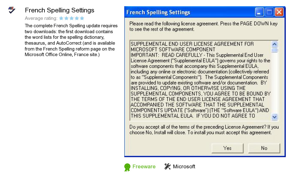 French Spelling Settings