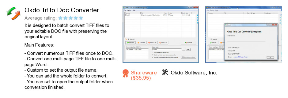 Okdo Tif to Doc Converter