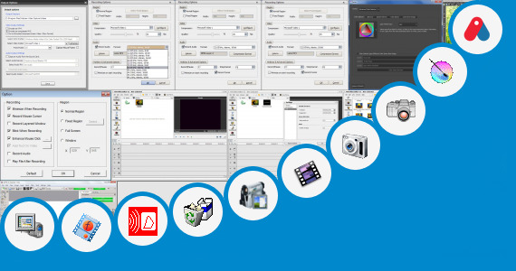 Software collection for Train Cartoon Video