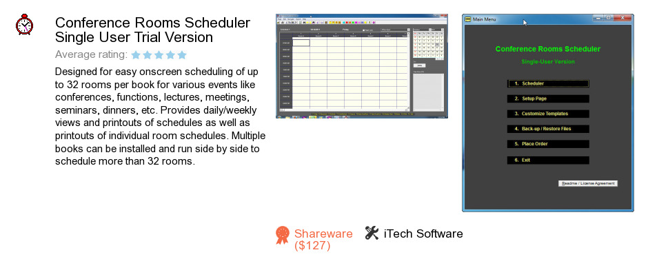 Conference Rooms Scheduler Single User Trial Version
