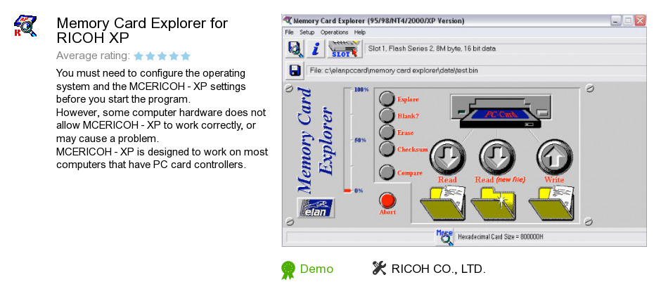 Memory Card Explorer for RICOH XP