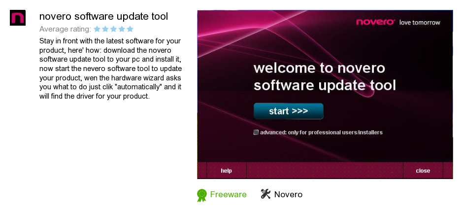 Novero software update tool