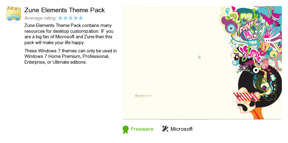 Zune Elements Theme Pack