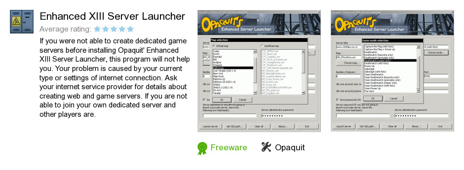 Enhanced XIII Server Launcher